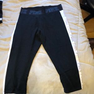 Black Leggings with white stripes